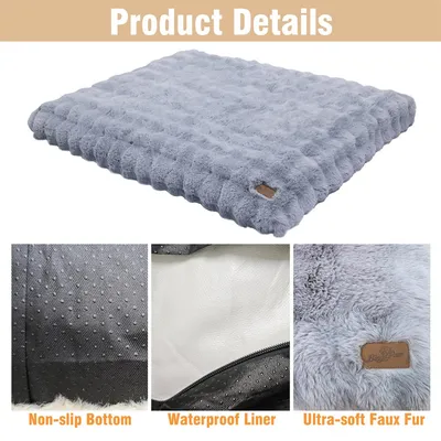 BINGOPAW Panier pour Chien Coussin Chien Tapis Matelas Gris BINGOPAW Panier pour Chien Coussin Chien Tapis Matelas Gris