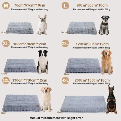 BINGOPAW Panier pour Chien Coussin Chien Tapis Matelas Gris BINGOPAW Panier pour Chien Coussin Chien Tapis Matelas Gris