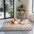 BINGOPAW Panier pour Chien Coussin Chien Tapis Matelas Beige BINGOPAW Panier pour Chien Coussin Chien Tapis Matelas Beige
