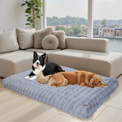 BINGOPAW Panier pour Chien Coussin Chien Tapis Matelas Gris BINGOPAW Panier pour Chien Coussin Chien Tapis Matelas Gris