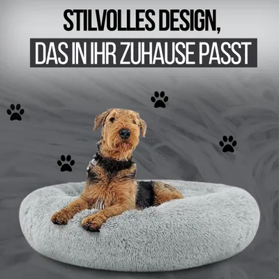 Best For Pets Fluffy Paws Pet Bed Plush Donut Dog Bed Best For Pets Fluffy Paws Pet Bed Plush Donut Dog Bed