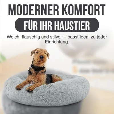 Best For Pets Fluffy Paws Pet Bed Plush Donut Dog Bed Best For Pets Fluffy Paws Pet Bed Plush Donut Dog Bed