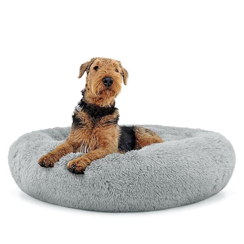 Best For Pets Fluffy Paws Pet Bed Plush Donut Dog Bed