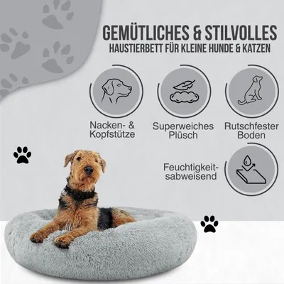 Best For Pets Fluffy Paws Pet Bed Plush Donut Dog Bed Best For Pets Fluffy Paws Pet Bed Plush Donut Dog Bed
