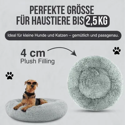 Best For Pets Fluffy Paws Pet Bed Plush Donut Dog Bed Best For Pets Fluffy Paws Pet Bed Plush Donut Dog Bed