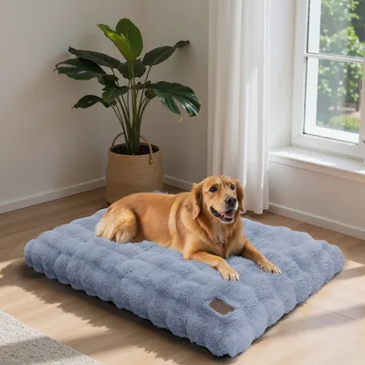 BINGOPAW Panier pour Chien Coussin Chien Tapis Matelas Gris BINGOPAW Panier pour Chien Coussin Chien Tapis Matelas Gris