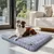 BINGOPAW Panier pour Chien Coussin Chien Tapis Matelas Gris BINGOPAW Panier pour Chien Coussin Chien Tapis Matelas Gris