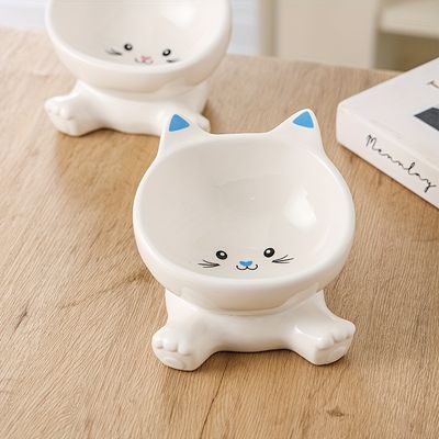 KPYTE Gamelle surélevée pour chat inclinable