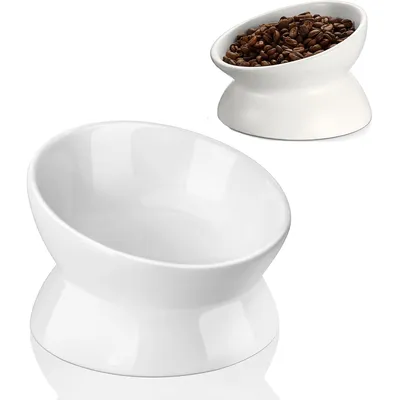 KPYTE Gamelle inclinée pour chat à pieds hauts