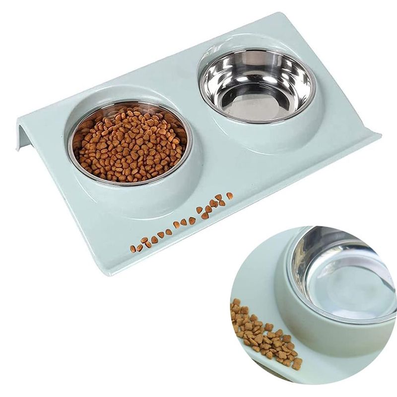 KPYTE Gamelle intégrée pour chat avec eau et nourriture