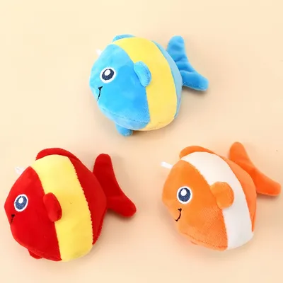 FurryFusion Lot de 3 jouets pour chat en forme de poisson à la menthe