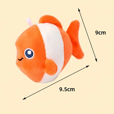 FurryFusion Lot de 3 jouets pour chat en forme de poisson à la menthe