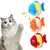 FurryFusion Lot de 3 jouets pour chat en forme de poisson à la menthe FurryFusion Lot de 3 jouets pour chat en forme de poisson à la menthe