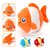 FurryFusion Lot de 3 jouets pour chat en forme de poisson à la menthe