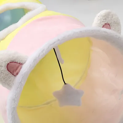 FurryFusion Tunnel pliable pour chat avec oreilles de chat