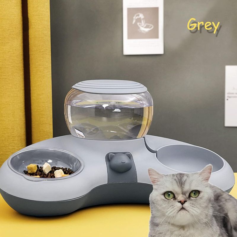 Mangeoire pour chat avec distributeur d'eau