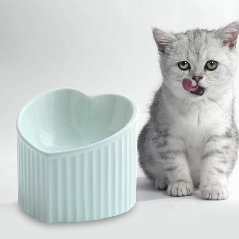 KPYTE Gamelle pour chat en forme de cœur