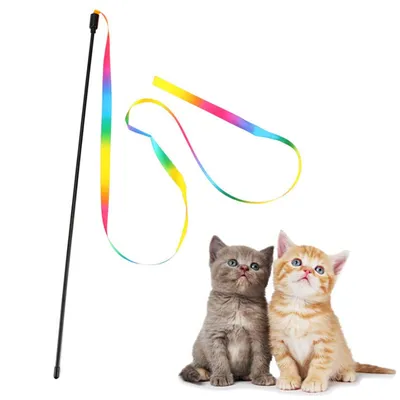 IntiMeg Bâton à chat rigolo - Arc-en-ciel