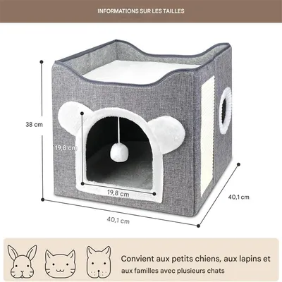 IntiMeg Maison niche pliable pour chat IntiMeg Maison niche pliable pour chat