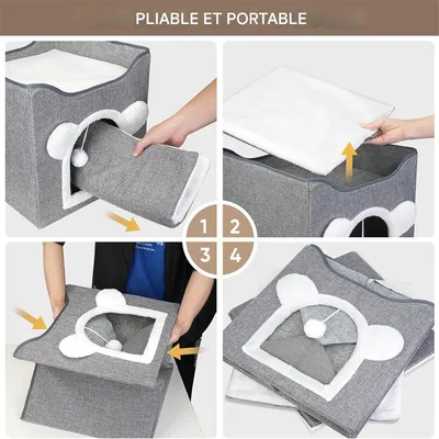 IntiMeg Maison niche pliable pour chat IntiMeg Maison niche pliable pour chat