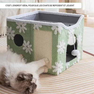 IntiMeg Lit niche pour chat d'intérieur