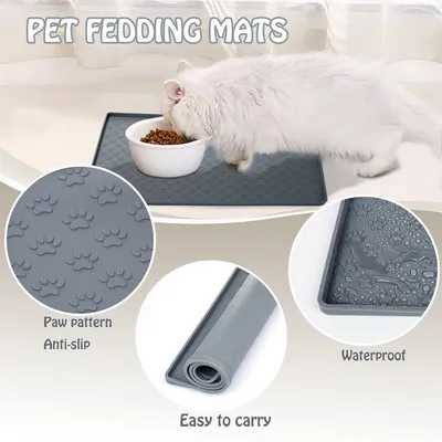 IntiMeg Alfombrilla de alimentación para perros y gatos