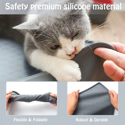 IntiMeg Alfombrilla de alimentación para perros y gatos