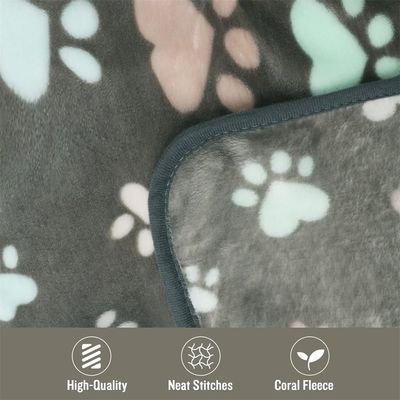 IntiMeg Couverture en peluche ultra - souple 3 pièces pour chien et chat