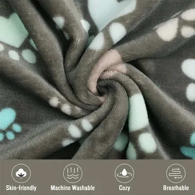 IntiMeg Couverture en peluche ultra - souple 3 pièces pour chien et chat