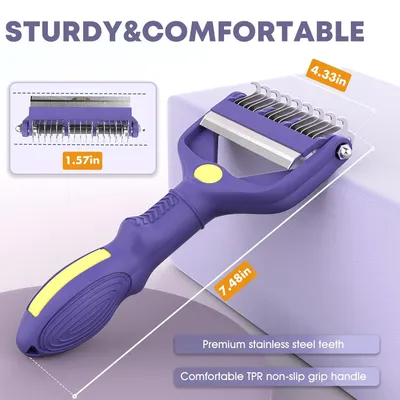 IntiMeg Brosse de 3 en 1 pour Chats et Chiens