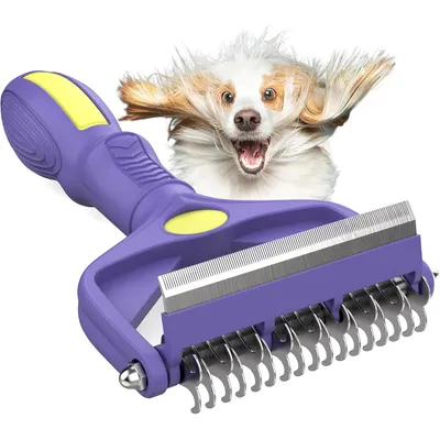 PurrfectFun IntiMeg Brosse de 3 en 1 pour Chats et Chiens