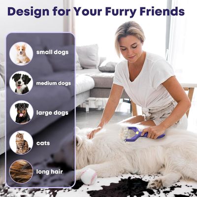 IntiMeg Brosse de 3 en 1 pour Chats et Chiens