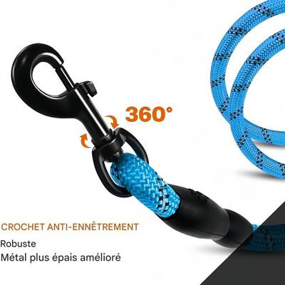 FurryFusion Laisse réfléchissante pour chien de 3 m