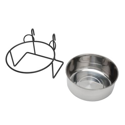 Bol pour animaux de compagnie en acier inoxydable suspendu