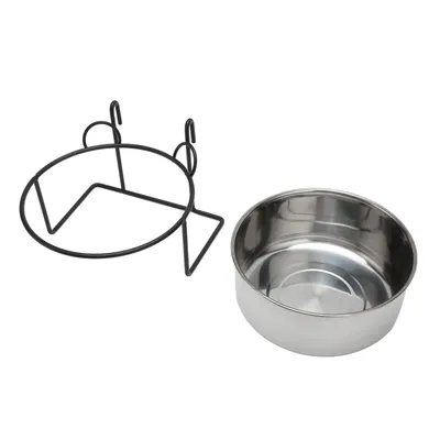 Bol pour animaux de compagnie en acier inoxydable suspendu