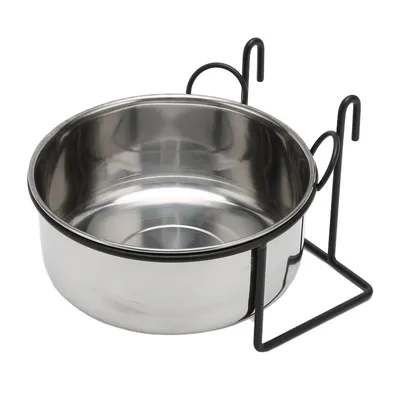 Bol pour animaux de compagnie en acier inoxydable suspendu Bol pour animaux de compagnie en acier inoxydable suspendu