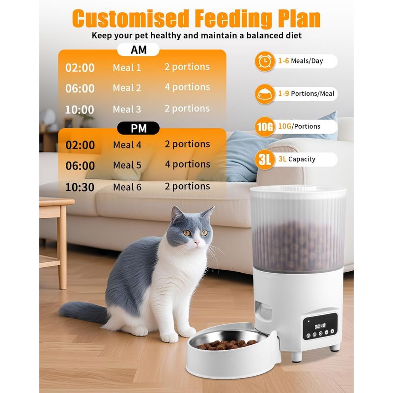 Minuterie Programmable Distributeur De Croquettes pour Chat