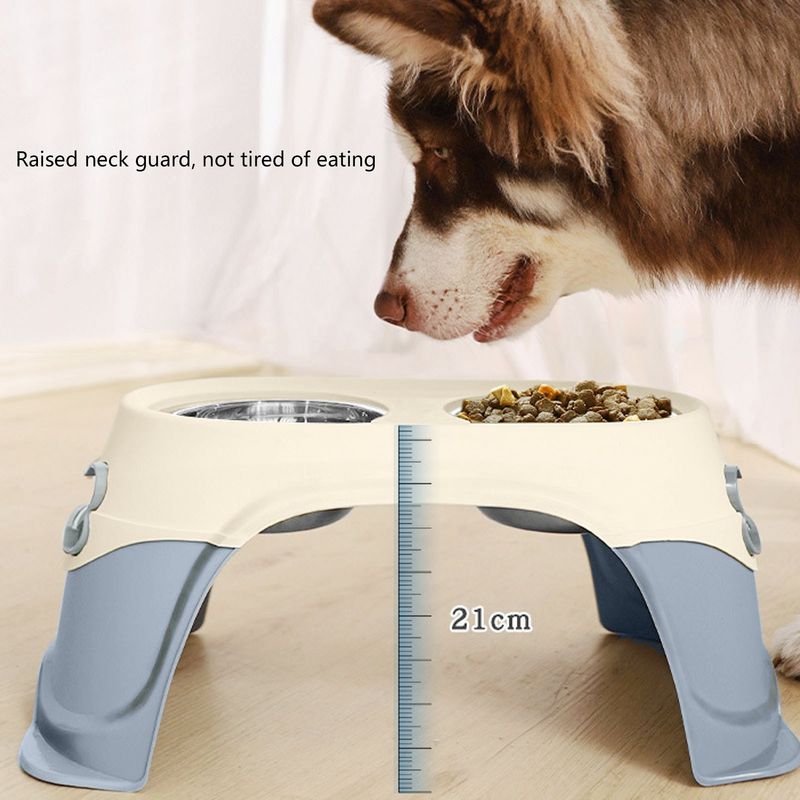 Double bol PET Rice pot riz gris