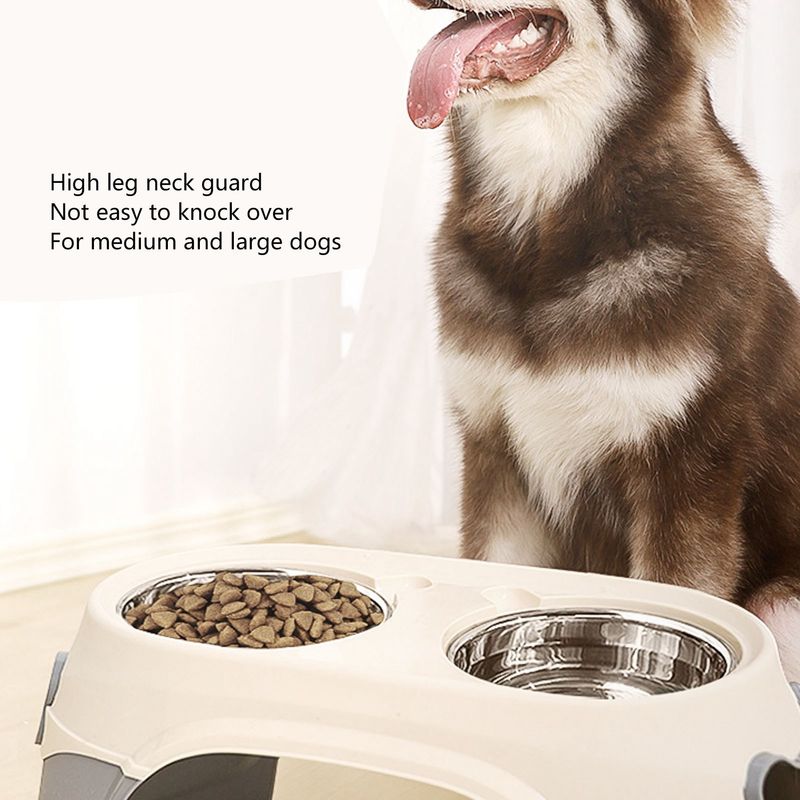Double bol PET Rice pot riz gris