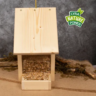 Lyra Pet® Mangeoire pour oiseaux Hugos Fly In - Fait main