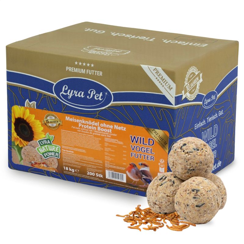 Lyra Pet® Meisenknödel Protein Boost mit Mehlwürmern ohne Netz à 90 g