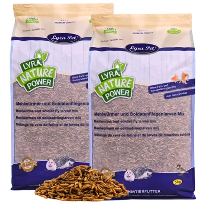 Lyra Pet® Mélange de vers de farine et de larves de mouche soldat Lyra Pet® Mélange de vers de farine et de larves de mouche soldat