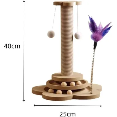 ZENITHMIND 4 en 1 Arbre à Chat en Bois