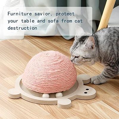 ZENITHMIND 40*33*20cm Griffoir pour chat en forme de tortue,rose