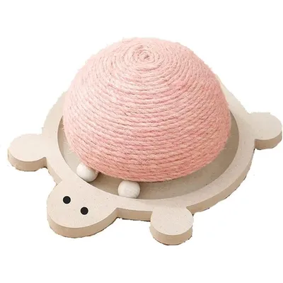 ZENITHMIND 40*33*20cm Griffoir pour chat en forme de tortue,rose