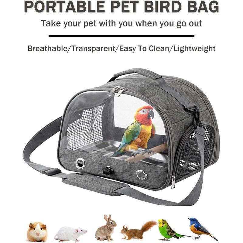 ZENITHMIND Transport Pour Oiseaux noir