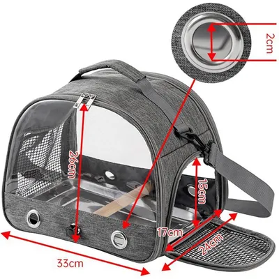 ZENITHMIND Transport Pour Oiseaux noir