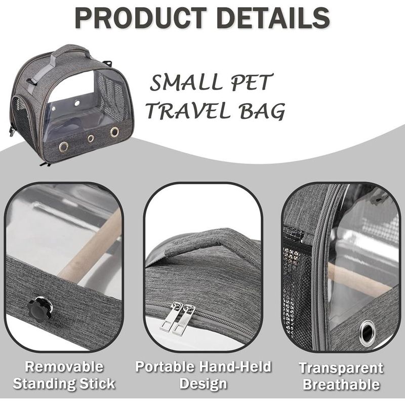 ZENITHMIND Transport Pour Oiseaux noir