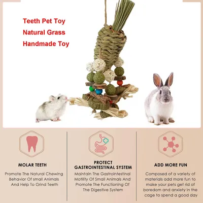 LovuPet Jouet à mâcher pour hamster à suspendre en forme de cage