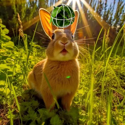 LovuPet 2 Pièces Boule de Foin Animaux, Lapin Alimentation Boule